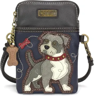 CHALA Cell Phone Crossbody Purse-Women PU Leather/Canvas Multicolor Handbag with Adjustable Strap