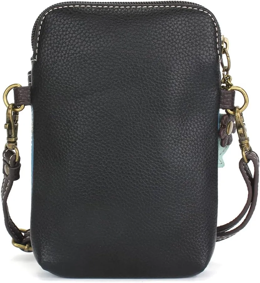 CHALA Cell Phone Crossbody Purse-Women PU Leather/Canvas Multicolor Handbag with Adjustable Strap