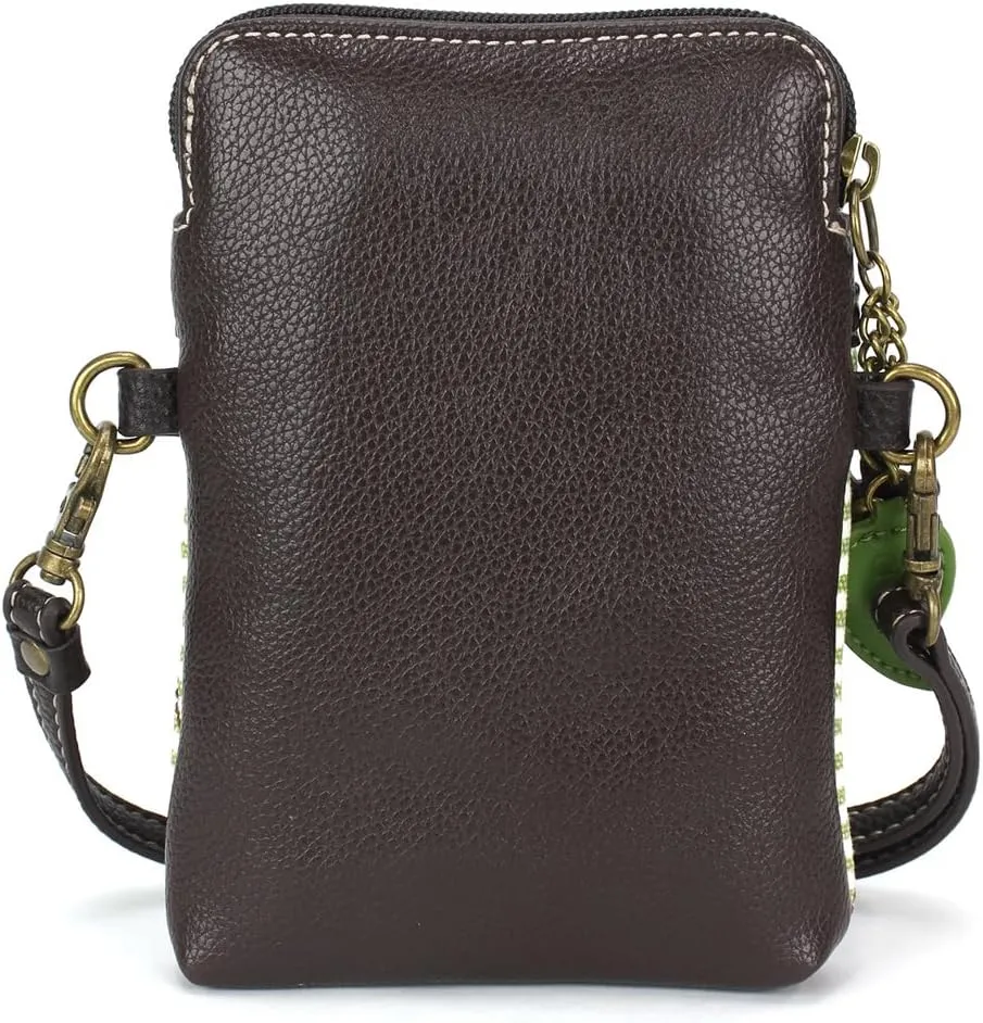 CHALA Cell Phone Crossbody Purse-Women PU Leather/Canvas Multicolor Handbag with Adjustable Strap