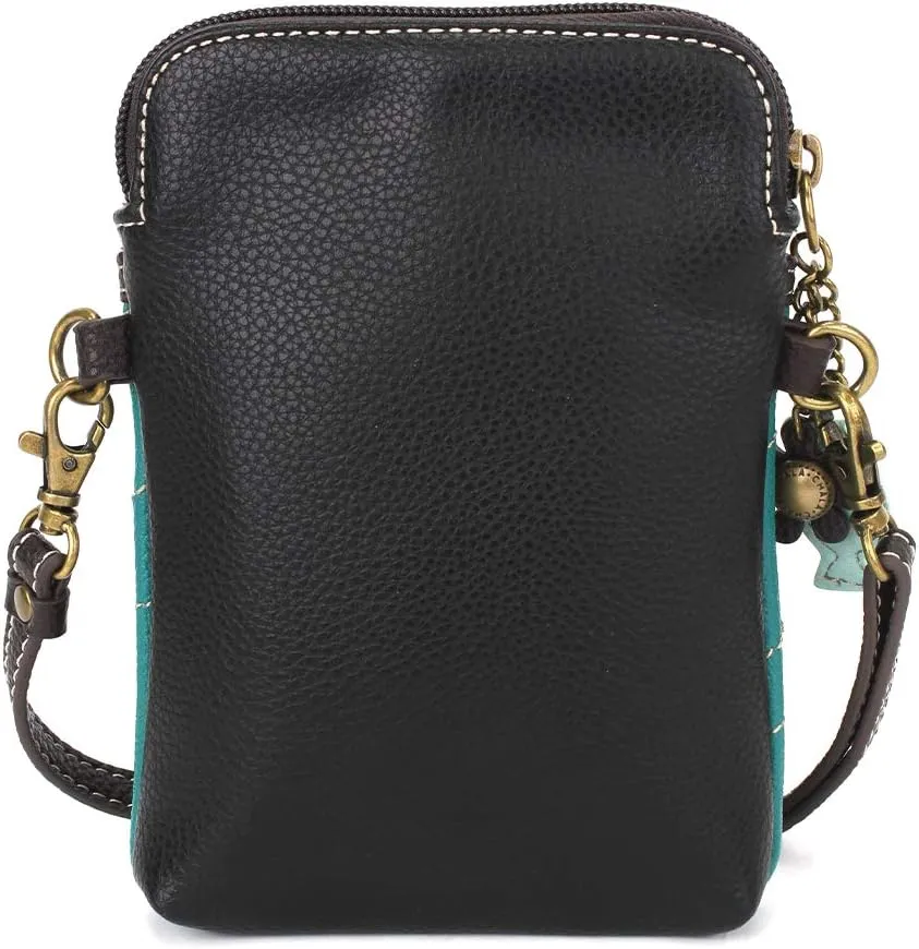 CHALA Cell Phone Crossbody Purse-Women PU Leather/Canvas Multicolor Handbag with Adjustable Strap