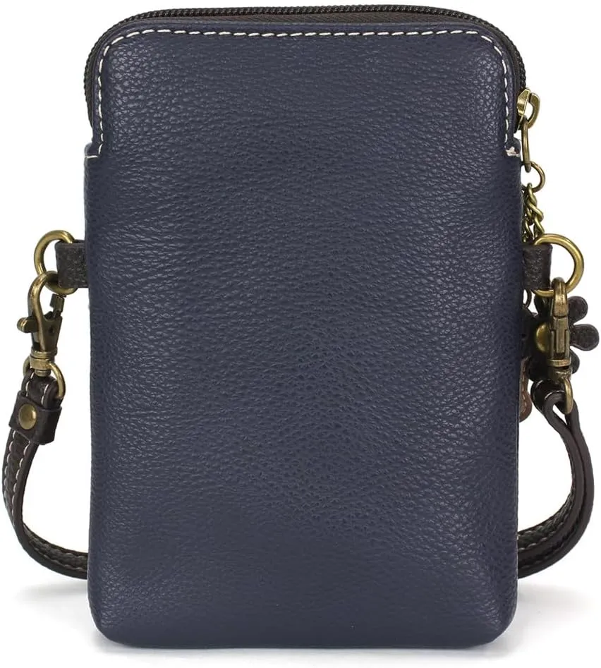 CHALA Cell Phone Crossbody Purse-Women PU Leather/Canvas Multicolor Handbag with Adjustable Strap