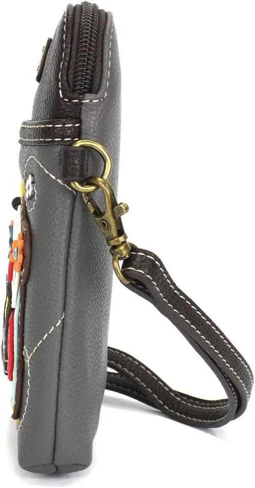 CHALA Cell Phone Crossbody Purse-Women PU Leather/Canvas Multicolor Handbag with Adjustable Strap