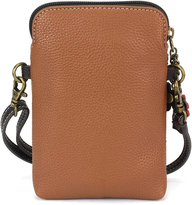 CHALA Cell Phone Crossbody Purse-Women PU Leather/Canvas Multicolor Handbag with Adjustable Strap