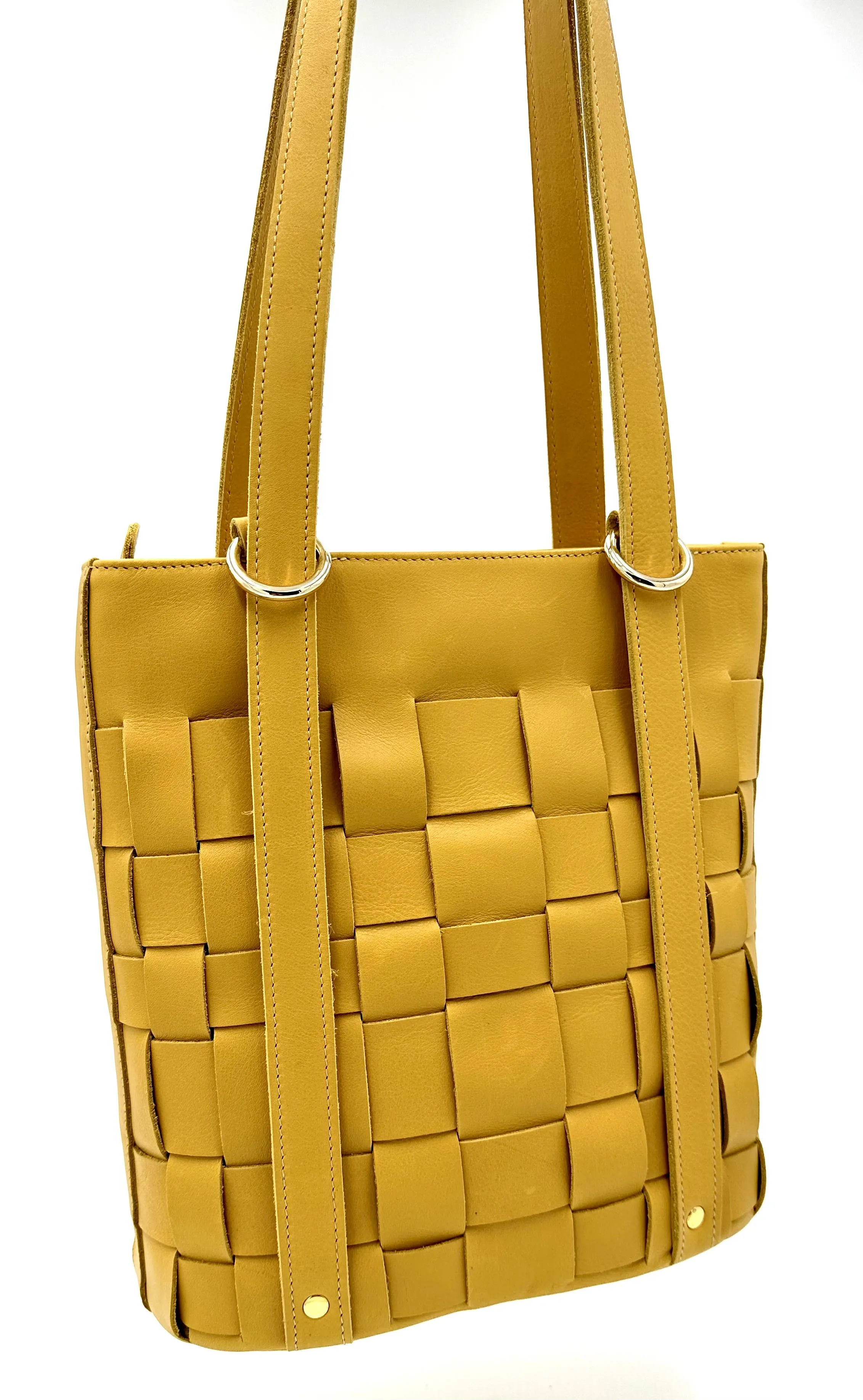 Chelsea Backpack Tote Bag - Ochre Yellow