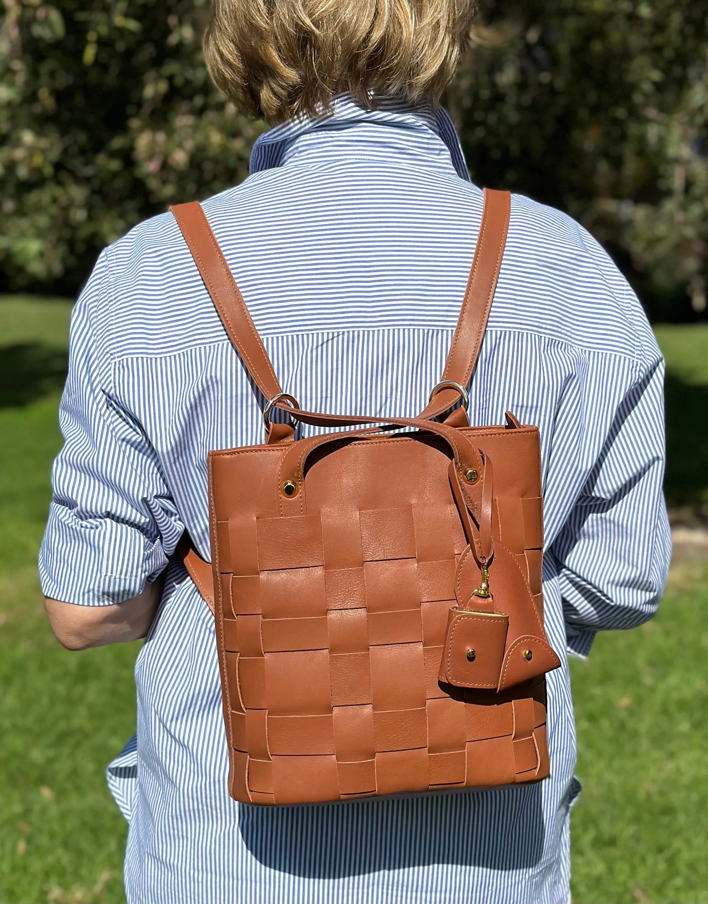 Chelsea Backpack Tote Bag - Tan