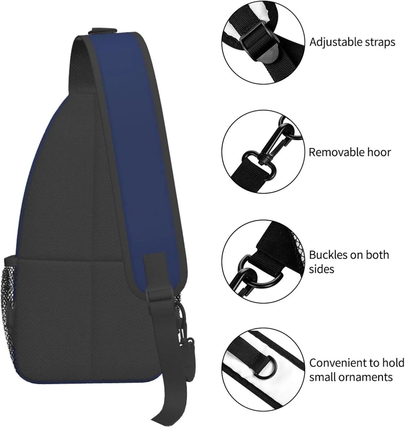 Chest Bag Fashion Casual Sports Daypack Travel Hiking Sling Bag for Women Men