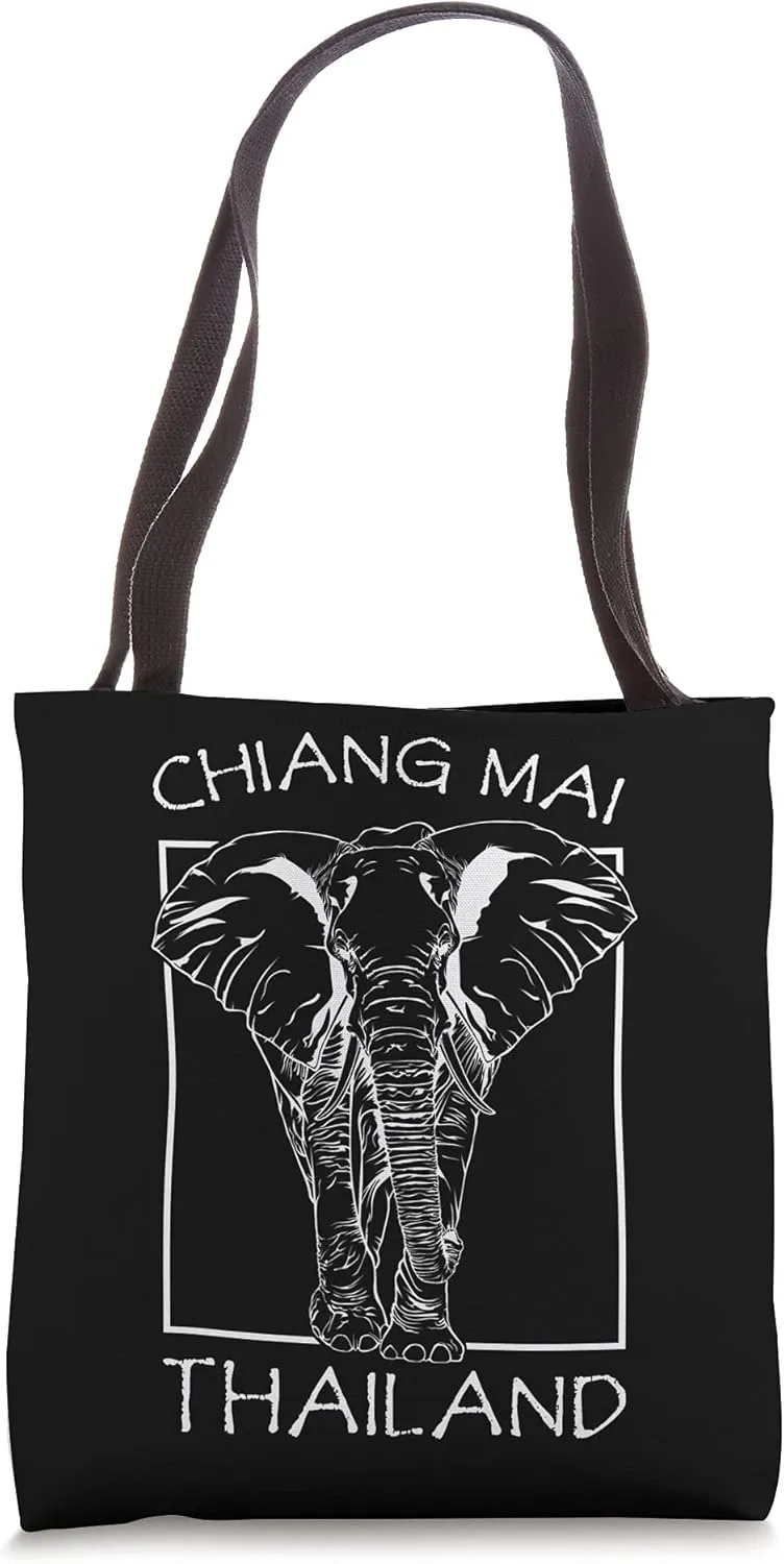 Chiang Mai Chiengmai Thailand Elephant Tropics Traveling Tote Bag