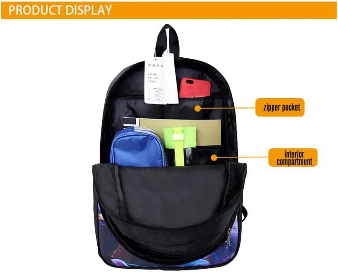 Children Backpack Unisex Pupils Cartoon Students Bookbag Canvas Schoolbag Kid's Knapsack Teens Boy Girl Daypack (Color C)