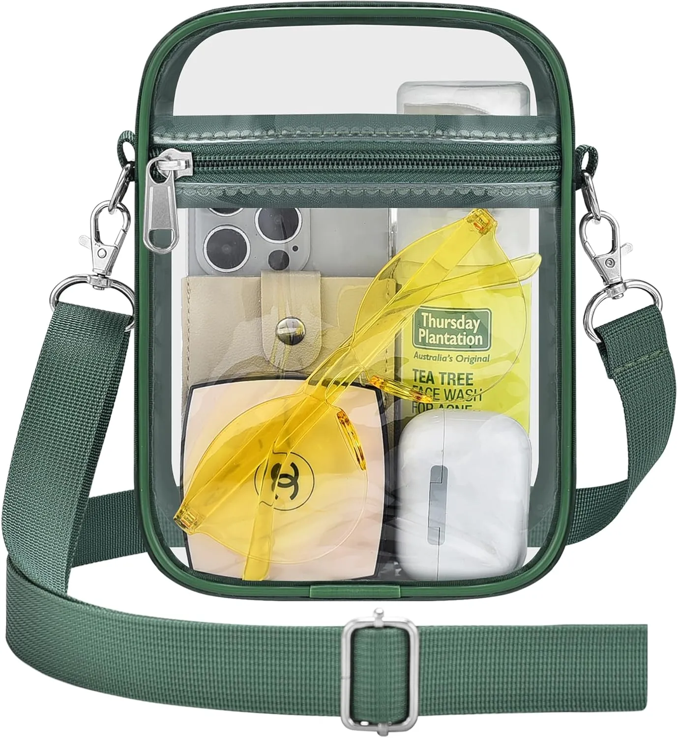 Clear Bag for Stadium Events - Small Purse, Mini Sport Fan Handbag for Concert, Work, Travel