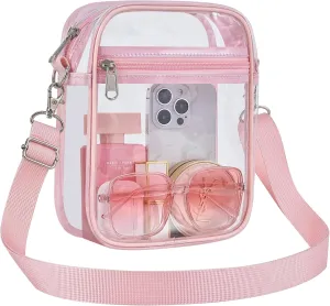 Clear Bag for Stadium Events - Small Purse, Mini Sport Fan Handbag for Concert, Work, Travel
