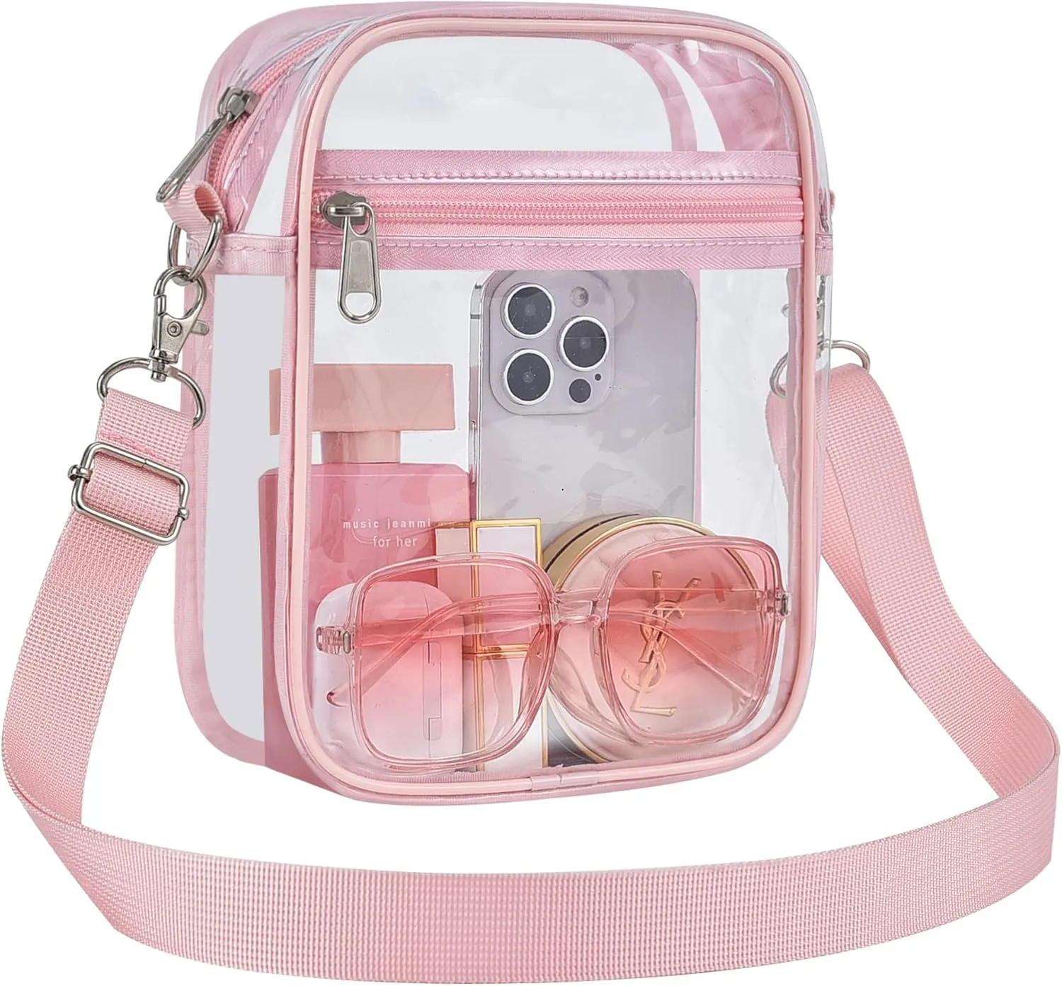 Clear Bag for Stadium Events - Small Purse, Mini Sport Fan Handbag for Concert, Work, Travel