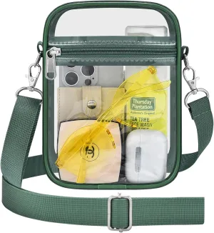 Clear Bag for Stadium Events - Small Purse, Mini Sport Fan Handbag for Concert, Work, Travel