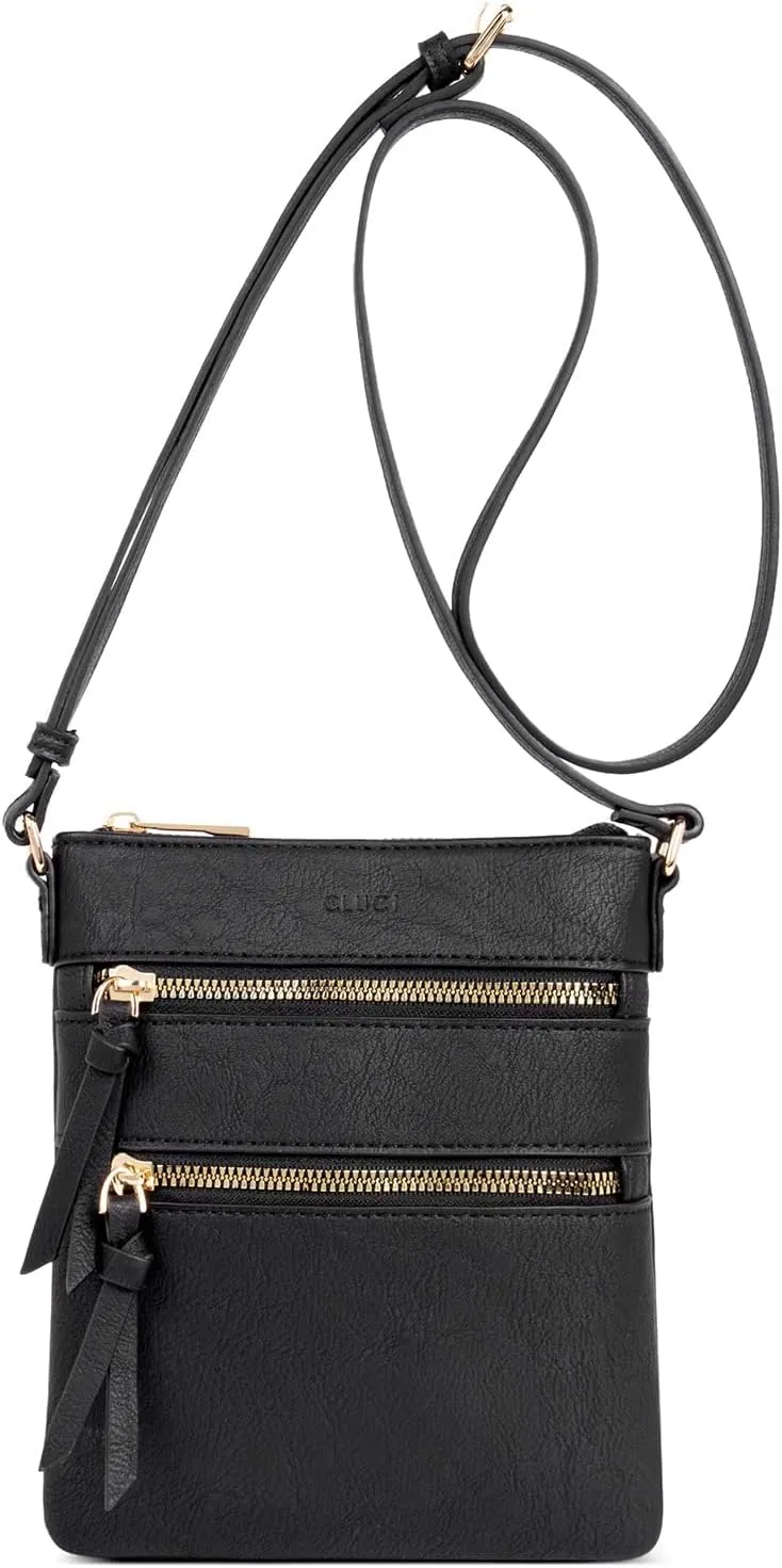 CLUCI Crossbody Purses for Women, Medium Size Zipper Pocket Adjustable Strap, Soft Leather Women's Shoulder Handbags
