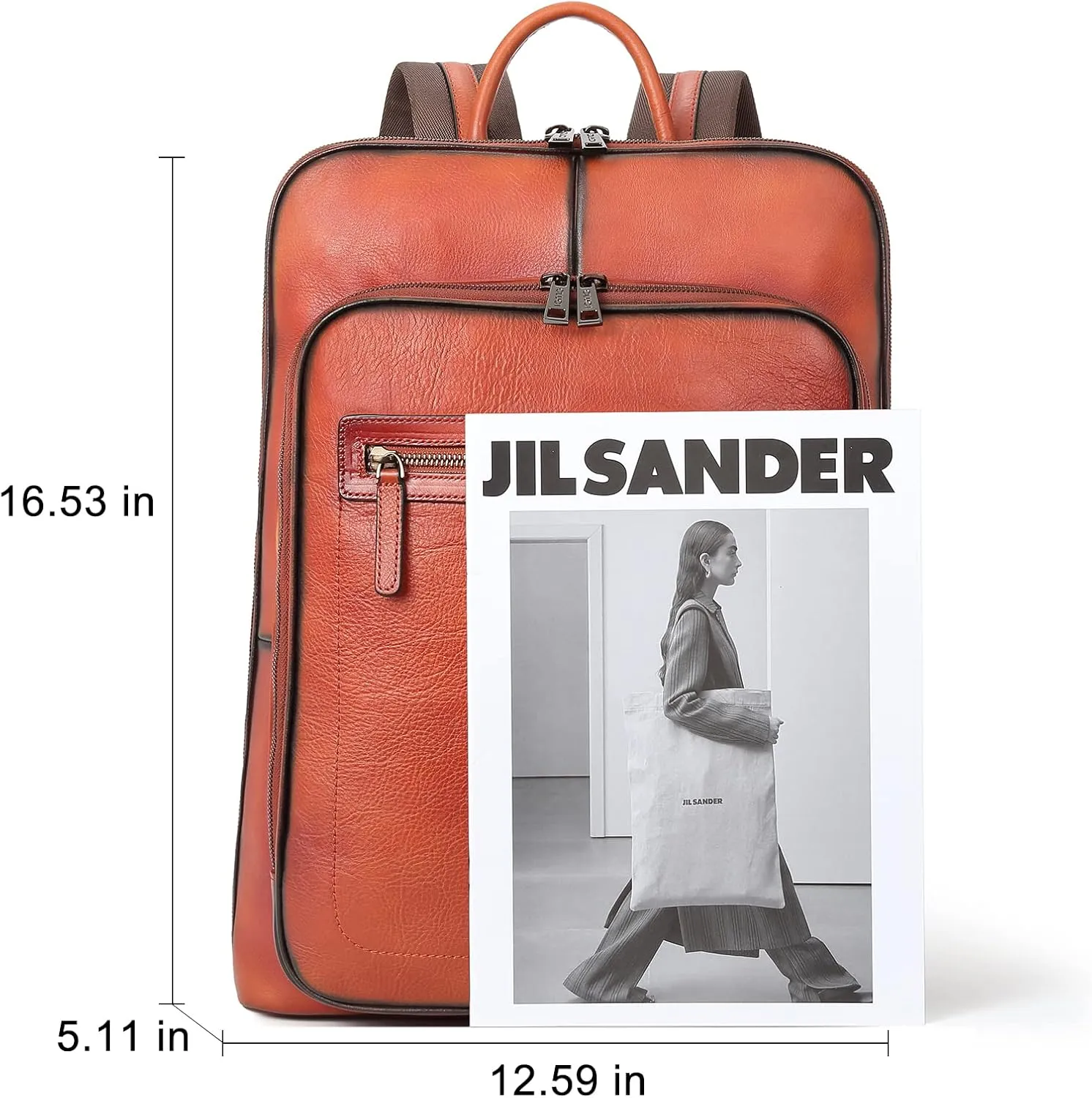 CLUCI Leather Backpack for Women 15.6 Inch Laptop Backpack Vegetable Tanned Full Grain Backpack Purse for Women Work Daypack