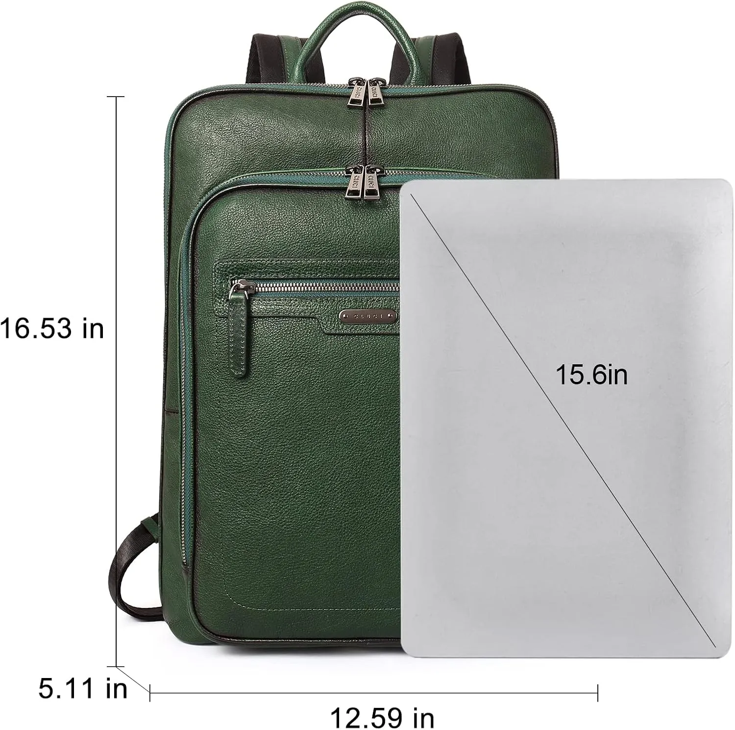 CLUCI Leather Backpack for Women 15.6 Inch Laptop Backpack Vegetable Tanned Full Grain Backpack Purse for Women Work Daypack
