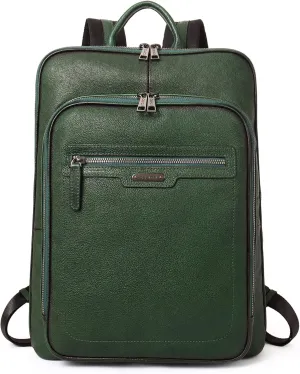 CLUCI Leather Backpack for Women 15.6 Inch Laptop Backpack Vegetable Tanned Full Grain Backpack Purse for Women Work Daypack