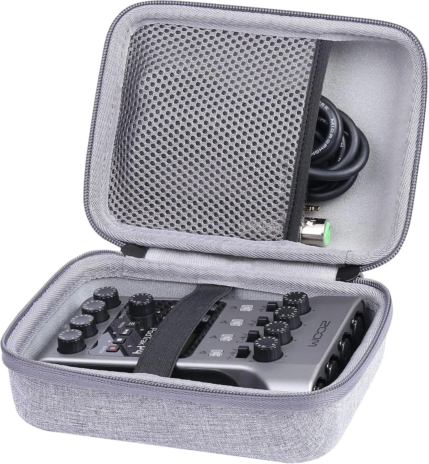 co2CREA for Zoom PodTrak P4 Podcast Recorder Hard Protective Case, Portable Travel Case Replacement