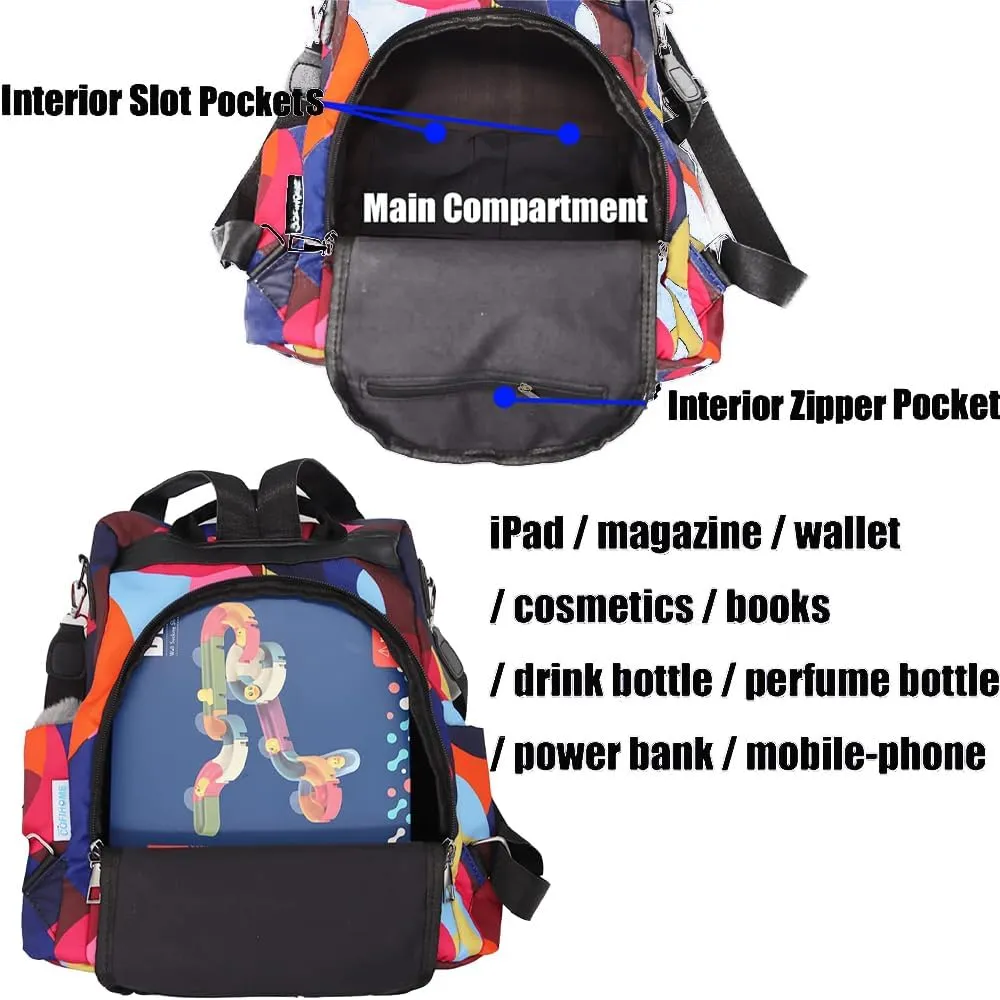 COFIHOME Backpack Purse for Women Mini Anti-theft bag Waterproof Nylon Backpack Stylish Large Capacity Travel Bag