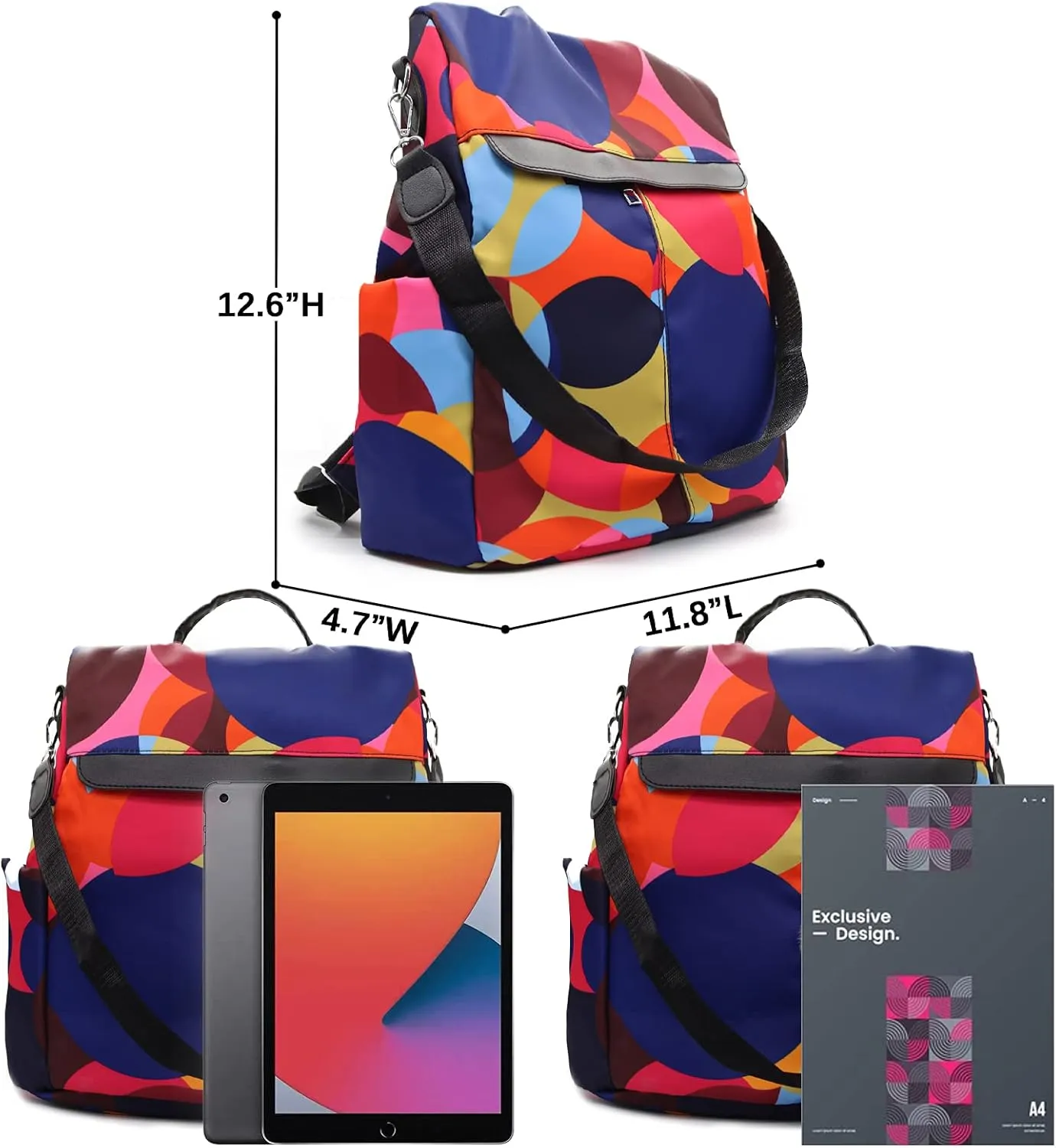 COFIHOME Backpack Purse for Women Mini Anti-theft bag Waterproof Nylon Backpack Stylish Large Capacity Travel Bag