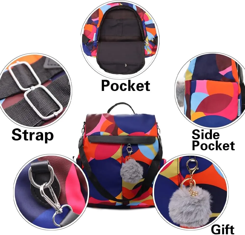COFIHOME Backpack Purse for Women Mini Anti-theft bag Waterproof Nylon Backpack Stylish Large Capacity Travel Bag