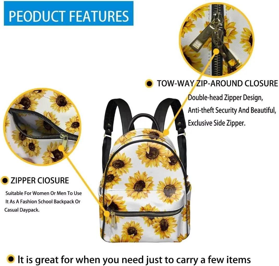 Coldinair Christmas Elk Leather Backpack Purse for Women Mini Backpack Travel Casual Daypack Backpack Small Anti-Theft Shoulder Bag Satchel Purse for Women Ladies Teen Kids