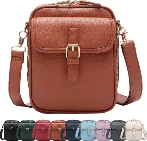 Collaboraten1 Crossbody Leather Bag, Urvashi Crossbody Bag, Women Retro Double-Layer Large Capacity