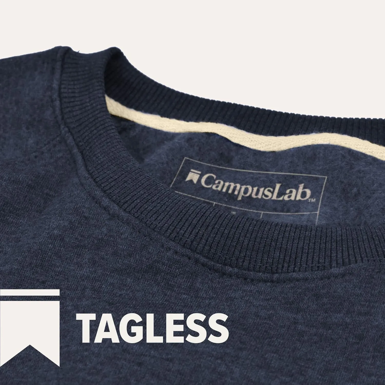 Collegiate Classic Distressed Unisex Adult Slim Fit Crewneck Sweatshirt Collection