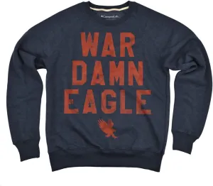 Collegiate Distressed Spirit Phrase Unisex Adult Slim Fit Crewneck Sweatshirt Collection