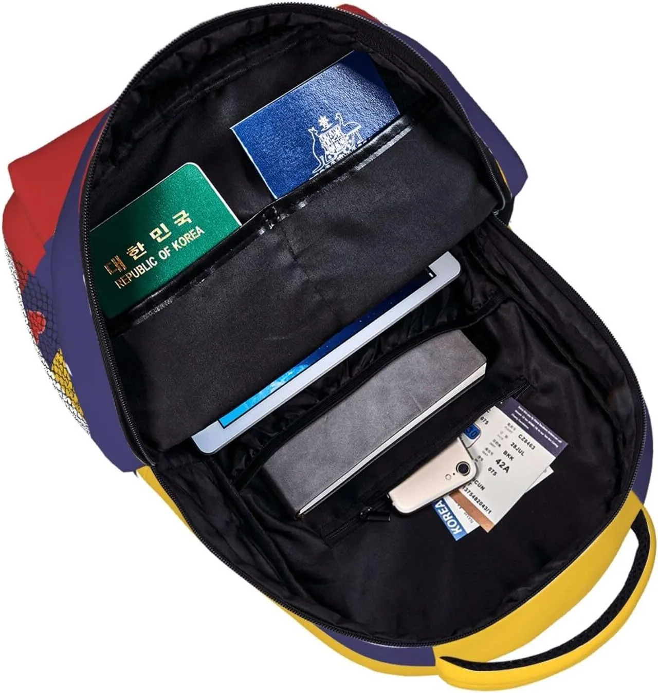 Colombian Colombia Flag Backpack Casual Laptop Backpack Double Shoulder Bag Lightweight Backpack For Women Men Travel