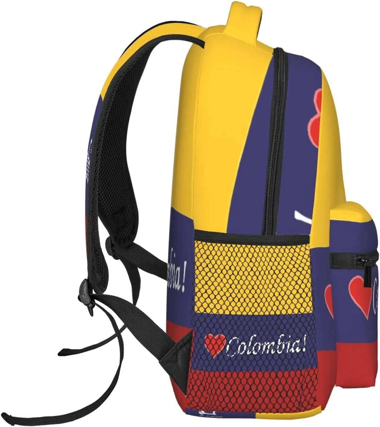 Colombian Colombia Flag Backpack Casual Laptop Backpack Double Shoulder Bag Lightweight Backpack For Women Men Travel