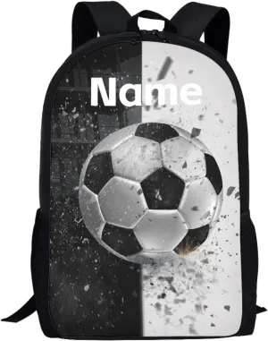 Coloranimal Soccer Backpack Universe Planets Printing School Bags for Kids Personalized Customized Your Name Schoolbag