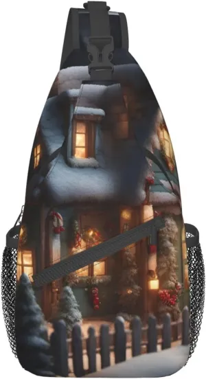 Colorful Star 1 Printed Canvas Sling Bag Crossbody Backpack, Hiking Daypack Chest Bag For Women Men
