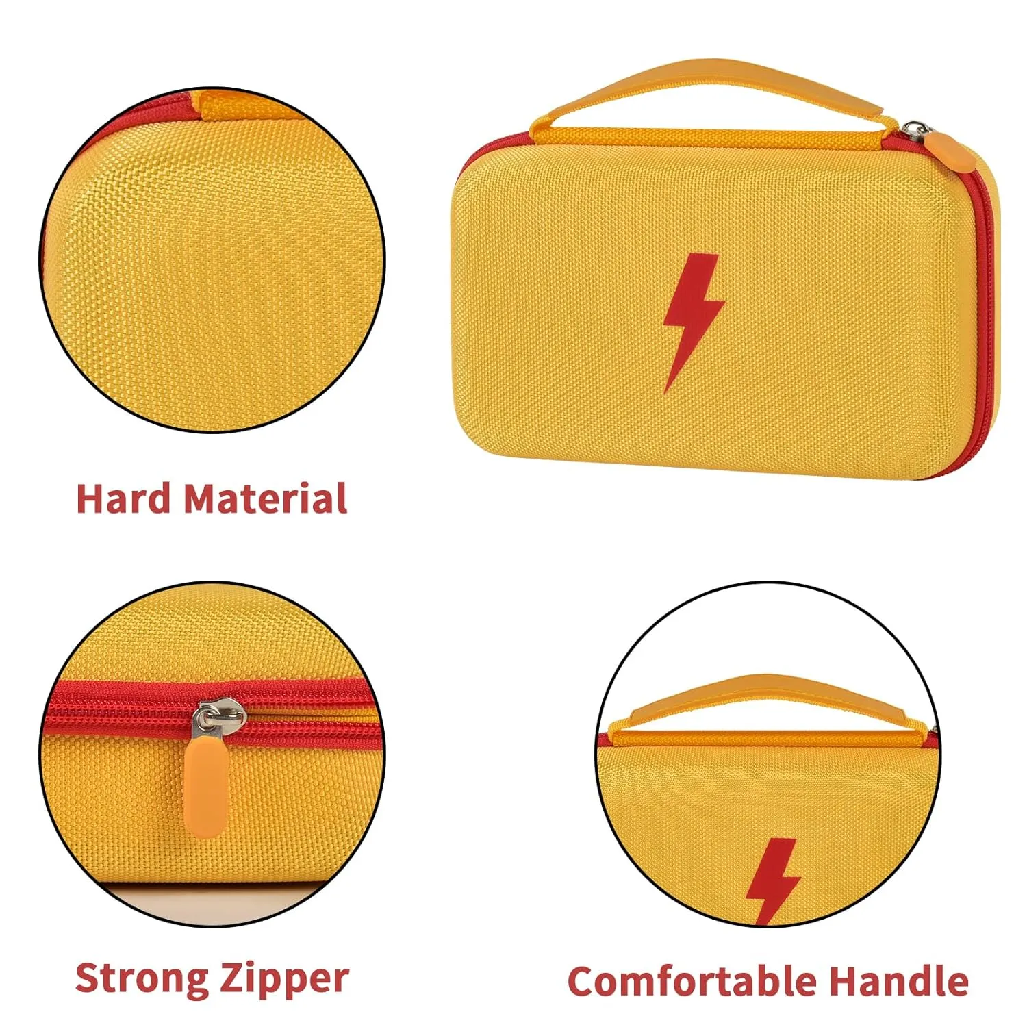 Comecase Hard Carrying Case for Fluke 87-V/ 87V Max/ 88V/ 15B / 17B  and More Digital Multimeter, Protective Travel Storage Bag - Yellow