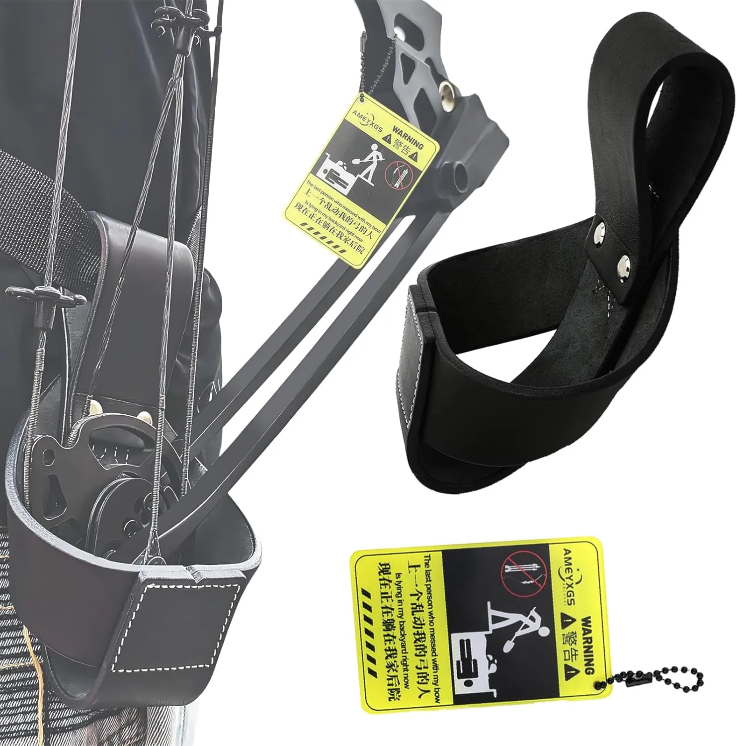 Compound Bow Belt Holder Bag - Hunting & Target Shooting Competition Resting Standing Couch Waist Stand Accessories