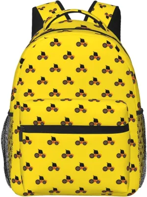 Construction Road Roller Truck Backpack Lightweight Laptop Backpack Casual Daypack Travel Double Shoulder Bag For Women Men
