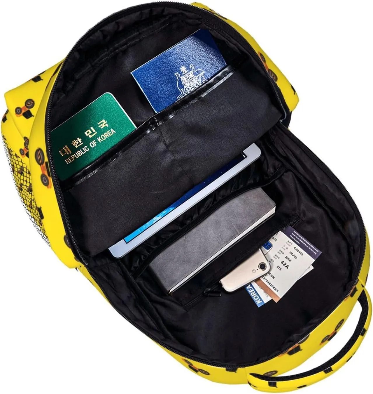 Construction Road Roller Truck Backpack Lightweight Laptop Backpack Casual Daypack Travel Double Shoulder Bag For Women Men
