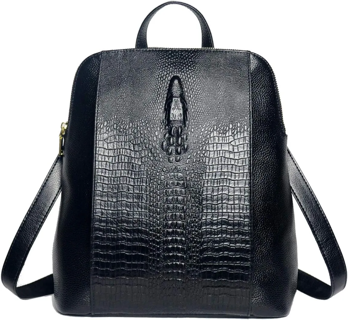 COOLCY Women Real Leather Backpack Shoulder Bag