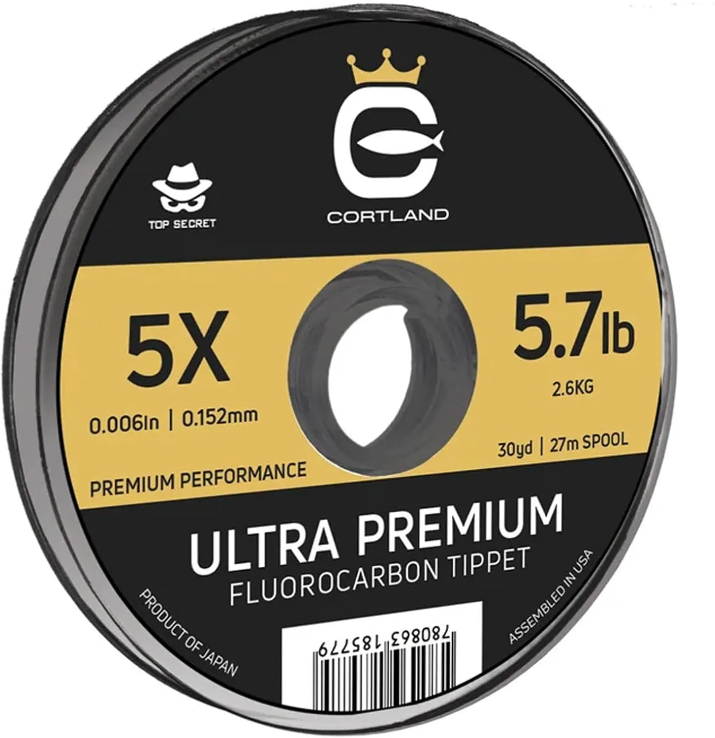 CORTLAND Ultra Premium Fluorocarbon Durable Flexible Abrasion-Resistant Trout Tippet with Plasma Finish for Freshwater | Nymphing/Dry Fly Fishing/Streamer Fishing