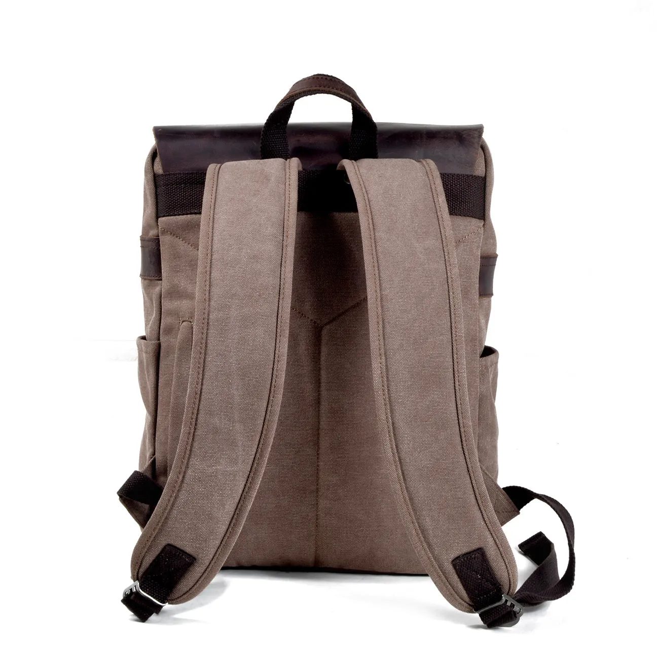 Cotton Canvas Backpack with Adjustable Straps and Multiple Pocket