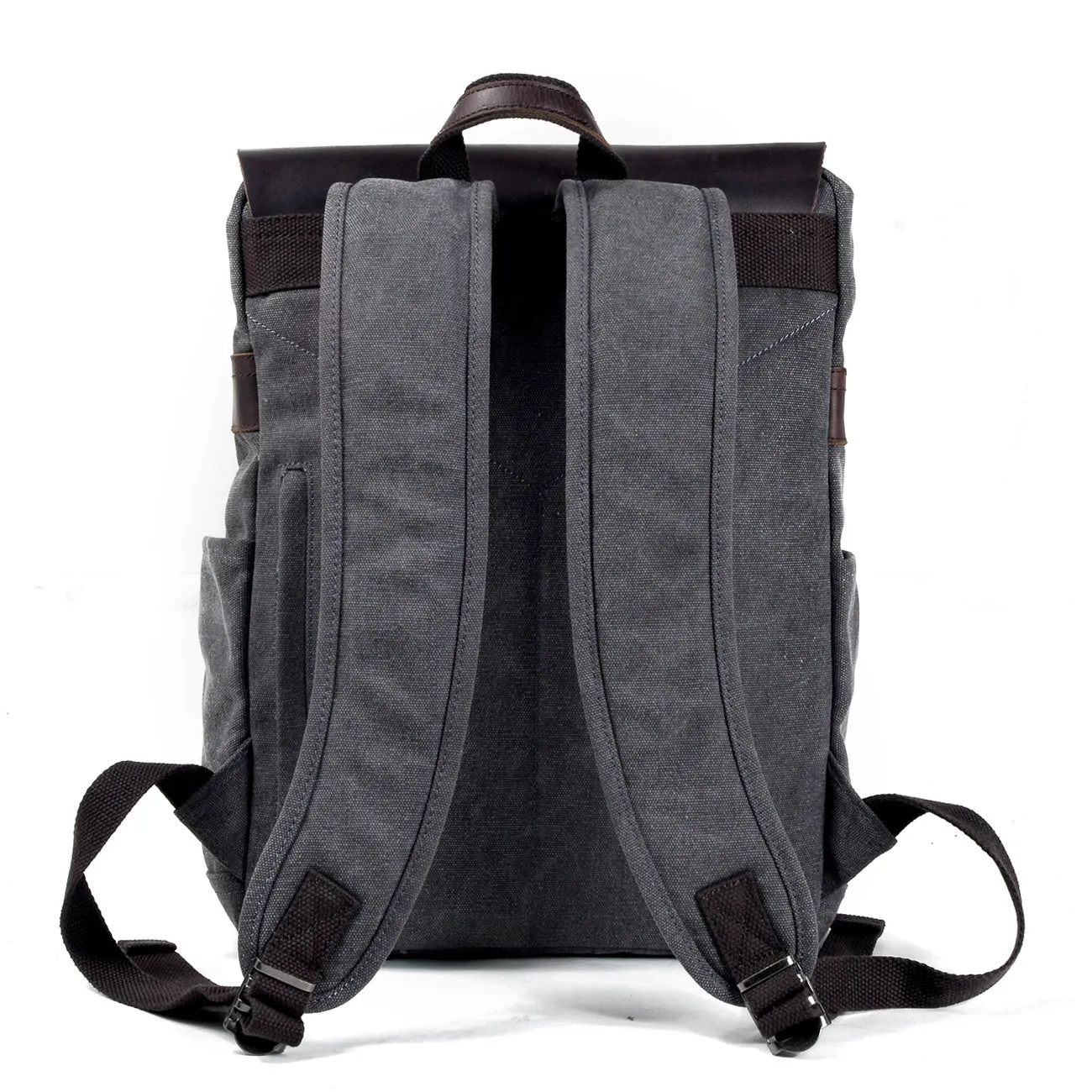Cotton Canvas Backpack with Adjustable Straps and Multiple Pocket