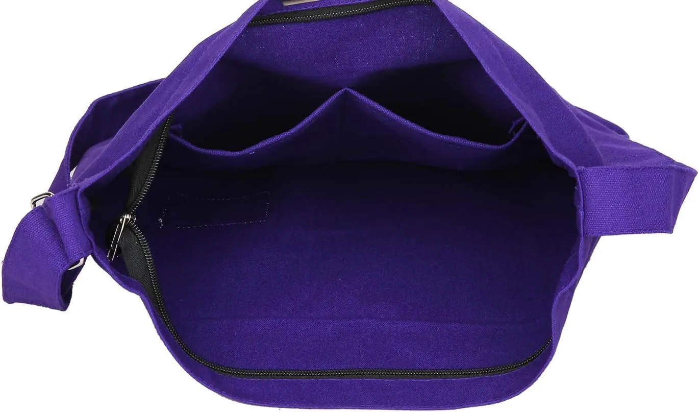 Covelin Women's Retro Large Size Canvas Shoulder Bag Hobo Crossbody Handbag Casual Tote