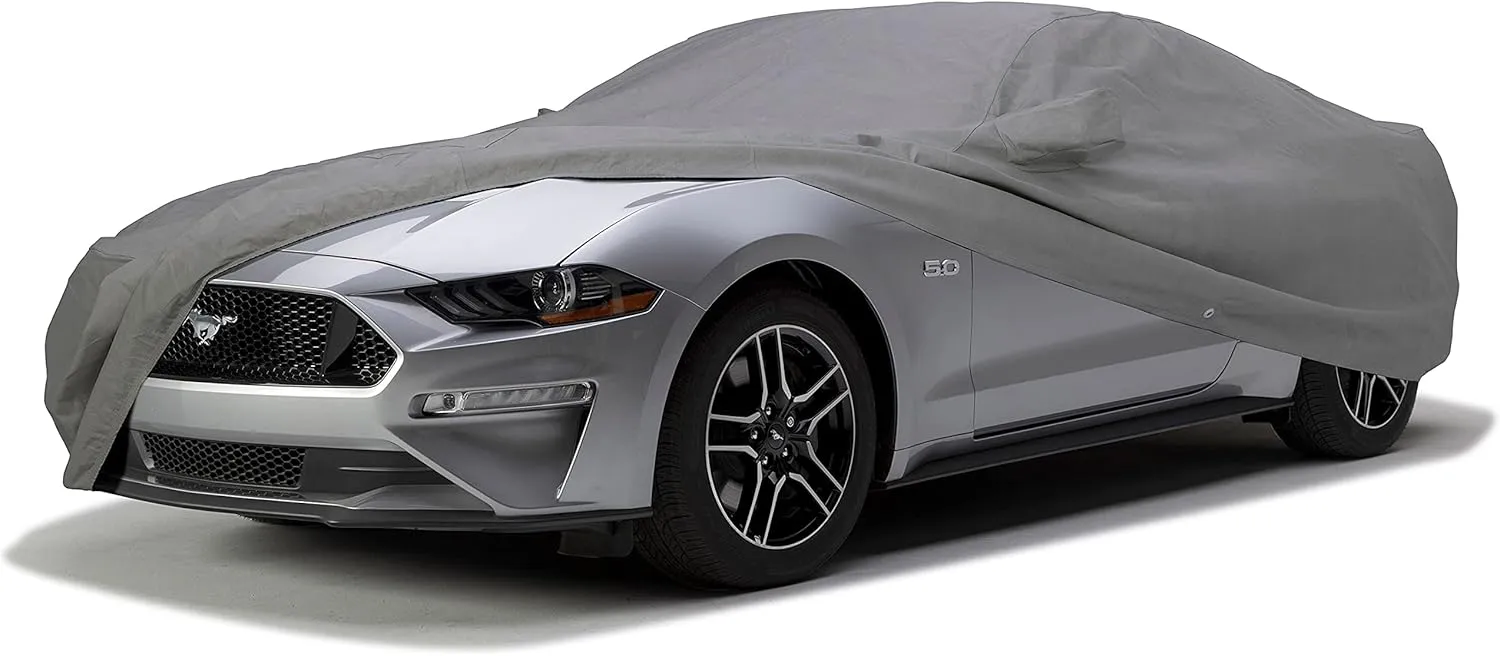 Covercraft Custom 3-Layer Moderate Climate Car Cover | C16649MC | Compatible with: 2005-2009 Ford Mustang Convertible (Excludes Shelby GT500 and Saleen Models) | Gray