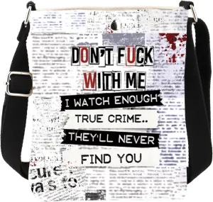 Crime Show Crossbody Bag True Crime Show Addicts Gift True Crime Junkie Gift True Crime Club Merch