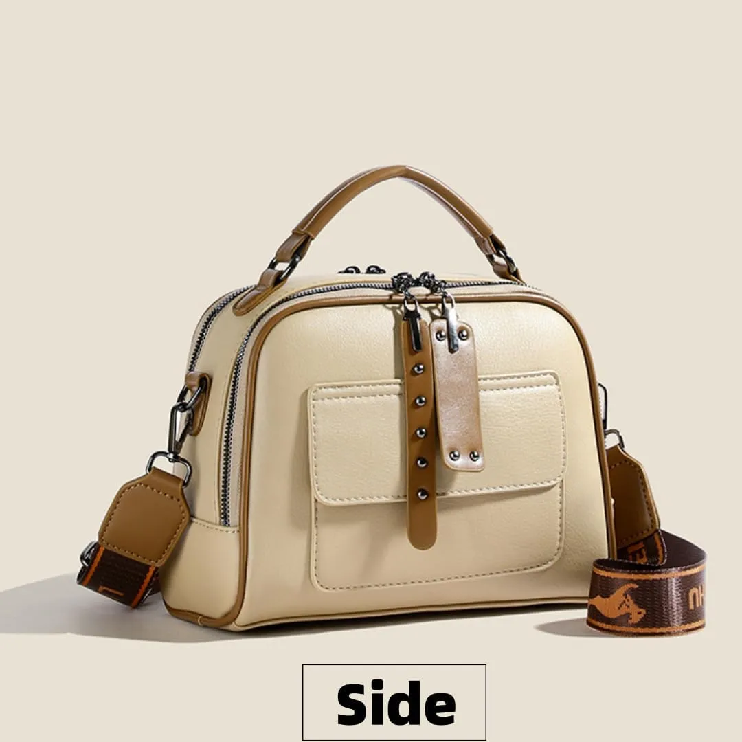 Crossbody Bag for Women,Chic Multi-Layer PU Handbag with Wide shoulder strap- Versatile Hobo Tote,Gifts