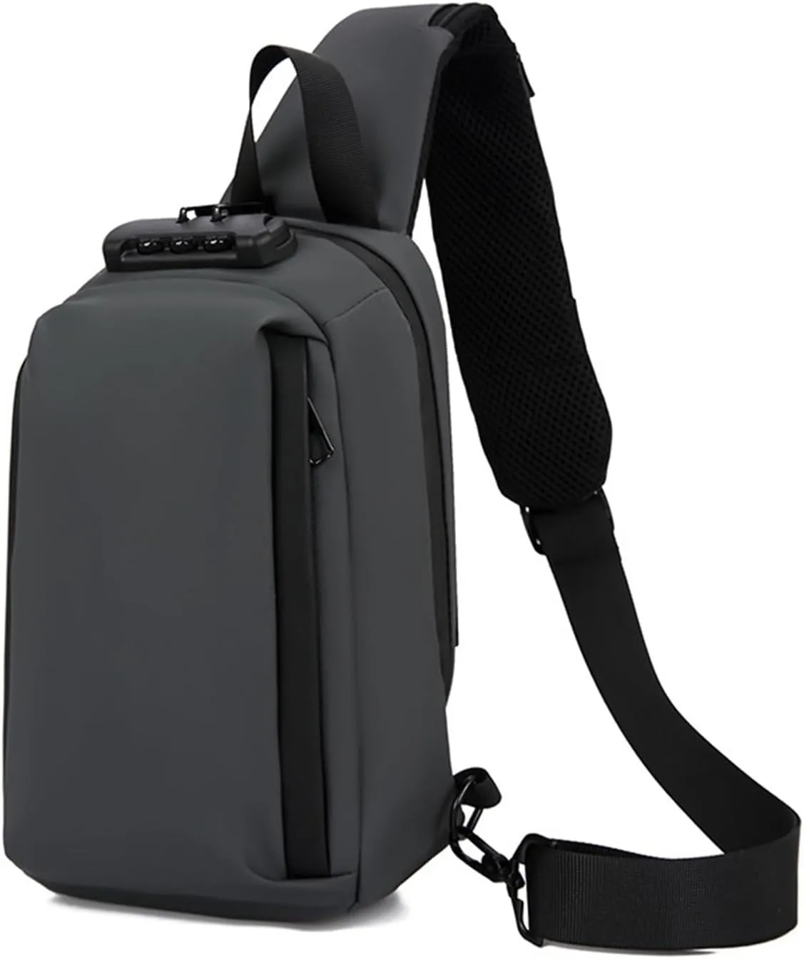 Crossbody Bag Functional Wind Large Capacity Code Lock Chest Bag Men's Casual Business 1 Shoulder Bag