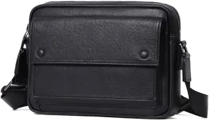 Crossbody bag, men's leather shoulder bag, top layer cowhide men's bag, casual