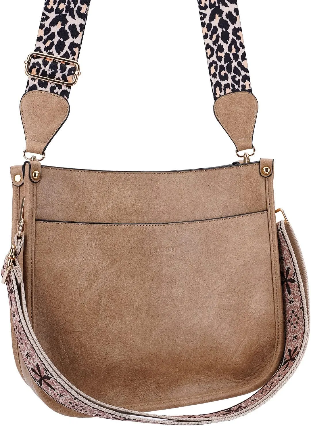 Crossbody Bag Women Vegan Leather Hobo Handbag Trendy Crossbody Shoulder Bag Purses For Women with 2 Adjustable Strap