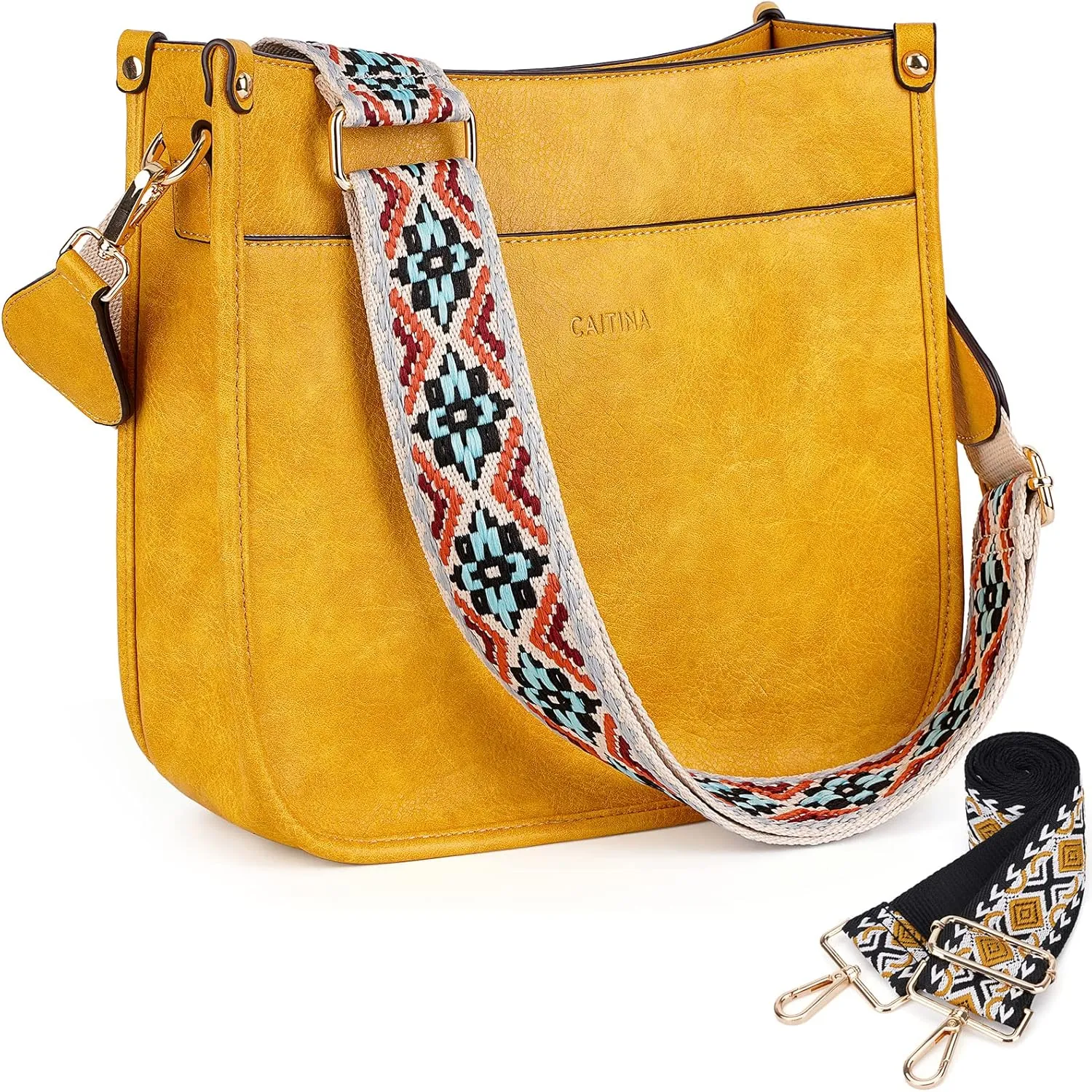 Crossbody Bag Women Vegan Leather Hobo Handbag Trendy Crossbody Shoulder Bag Purses For Women with 2 Adjustable Strap