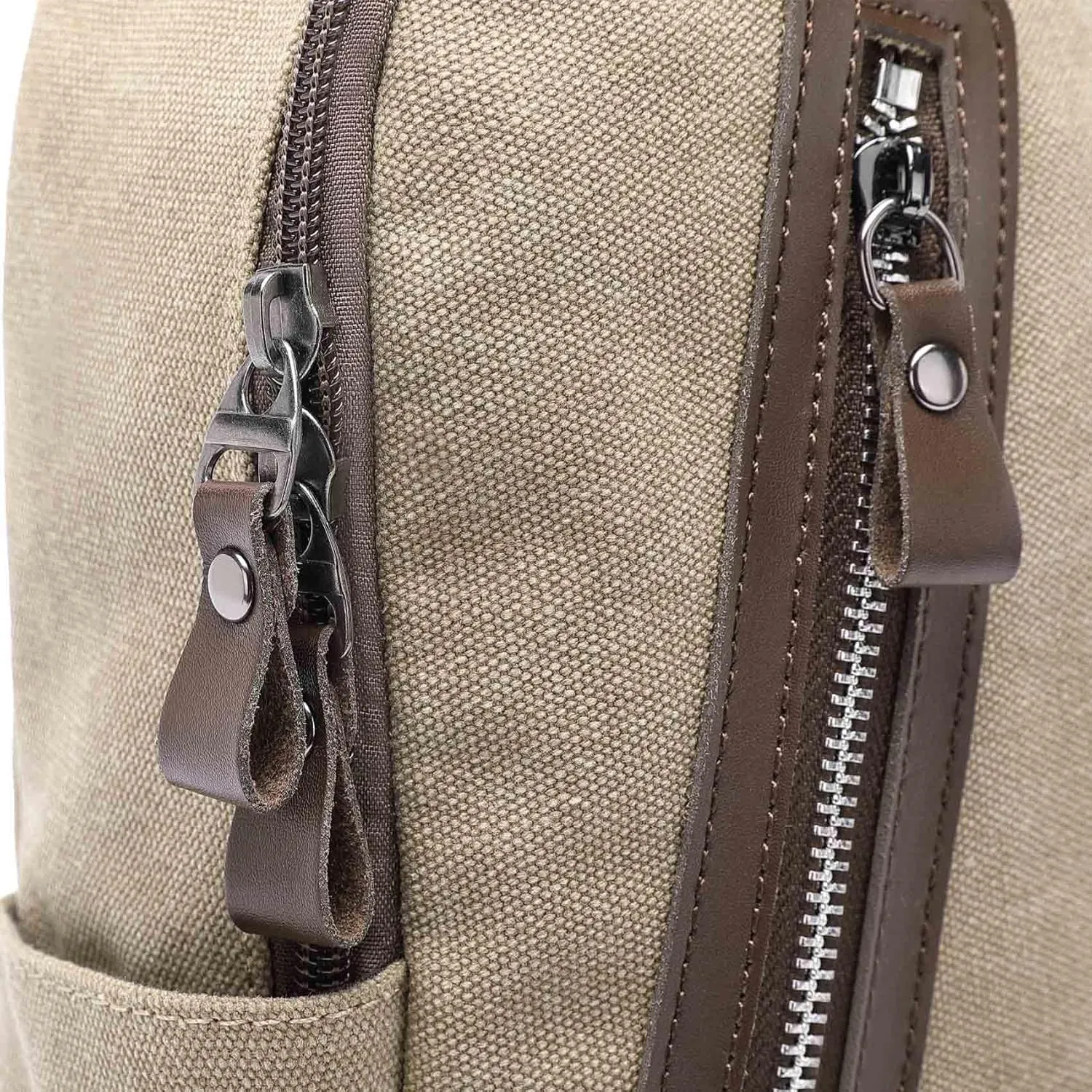 Crossbody Sling Chest Bag Canvas Purse Backpack Casual Daypack for Men Women Outdoor Hiking(Dark Grey)