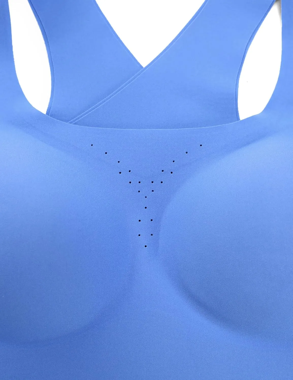 CRZ YOGA Womens Flex Sculpt Racerback Sports Bra - U Neck Medium Impact Padded Wireless Workout Gym Crop Top